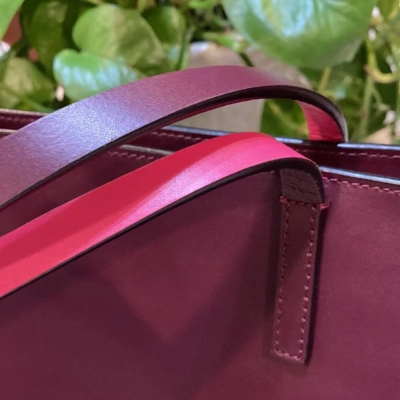 Kate Spade Lawton Way Maroon / Pink Tote (ABBA) - Picture 6 of 12